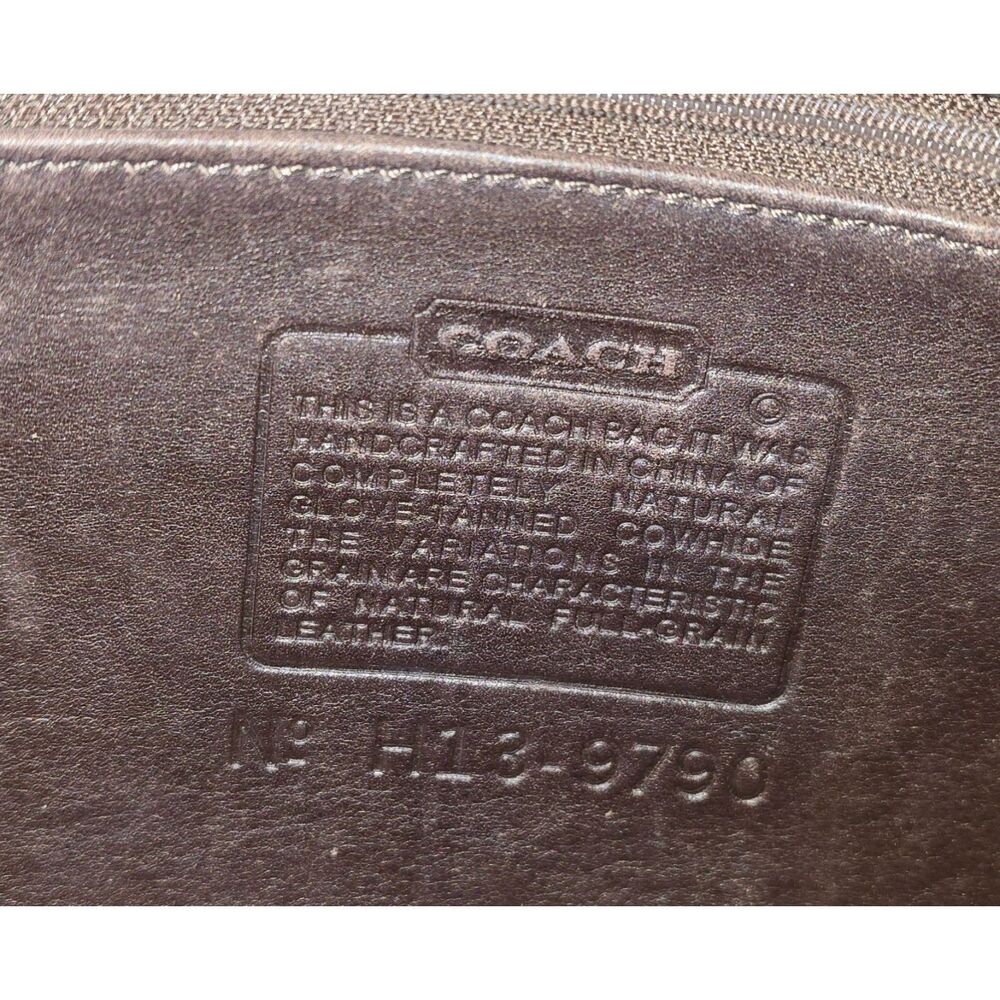 Vintage Coach City Bag Mocha Leather Crossbody Purse 9790 - Picture 4 of 5